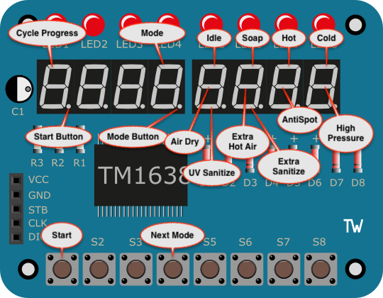 LED & Key for Washer; Image credit Fritzing package by Thomas_W59